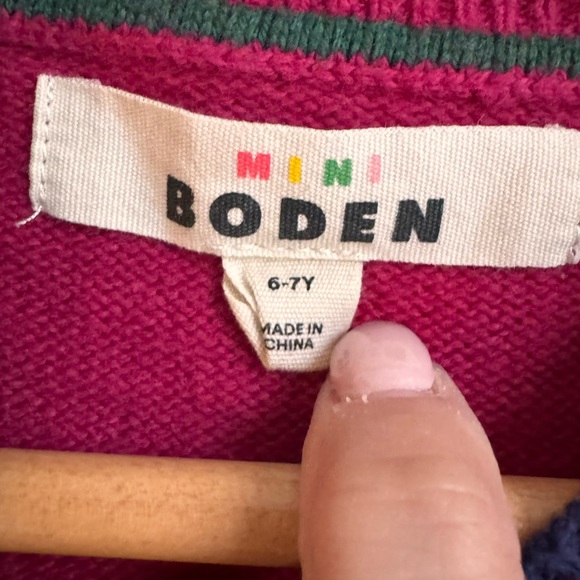 Mini BODEN Crown Sweater Penelope Pink Little Girl 6 7 British Princess Queen - Picture 3 of 6